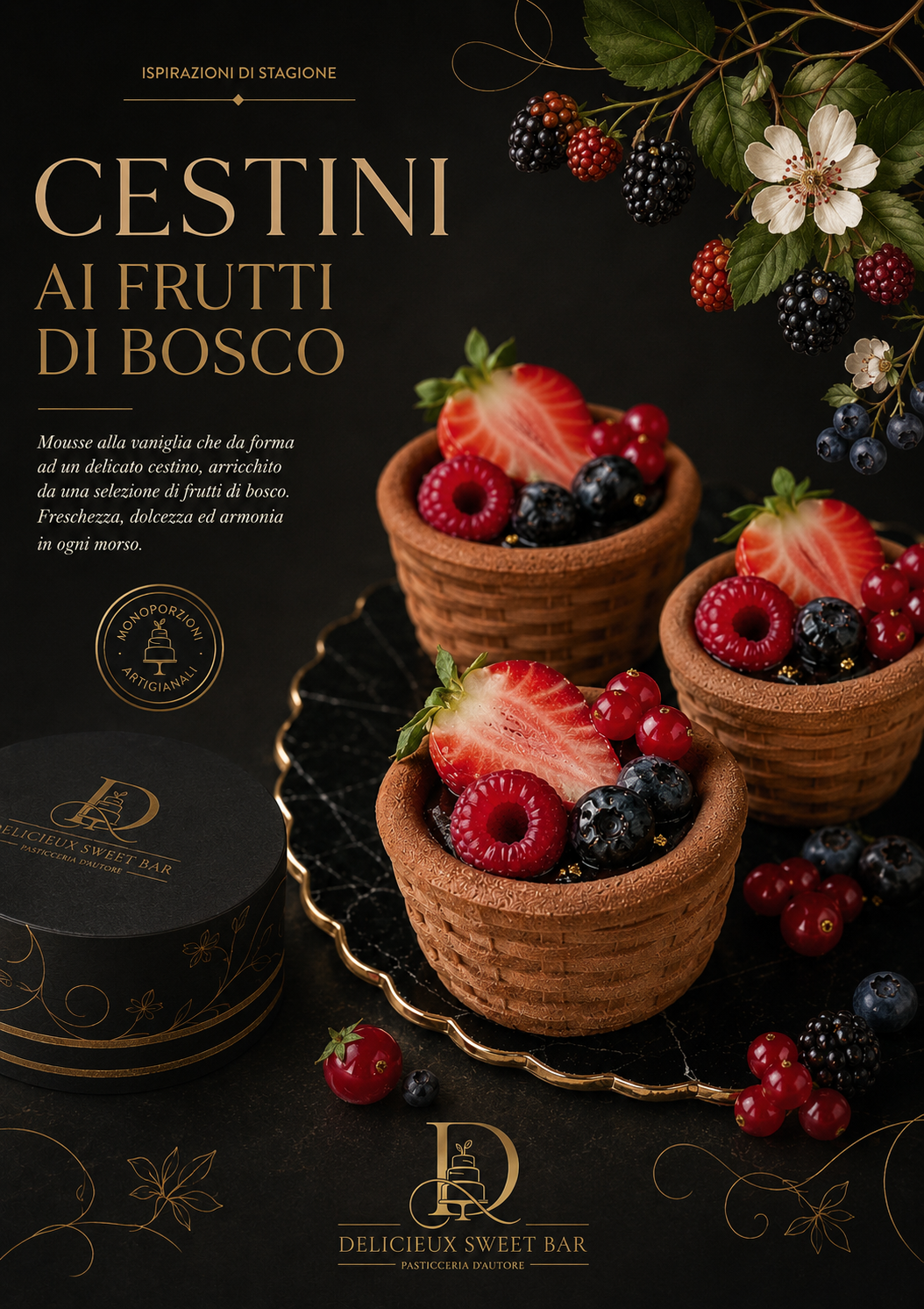 Cestini ai frutti di bosco